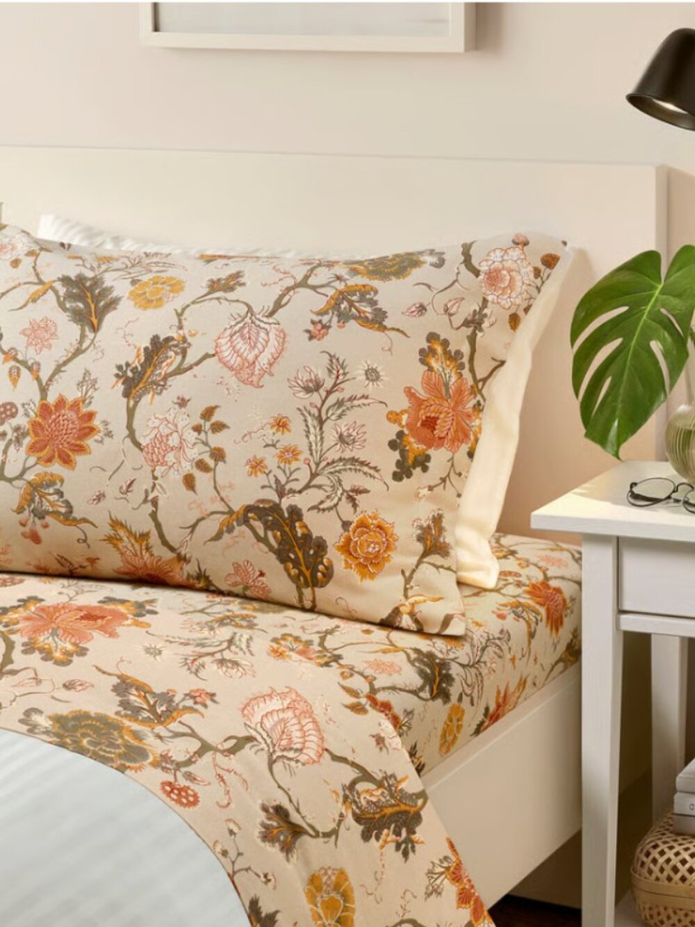 IKEA NÄSSELKLOCKA Jacobean floral pattern Sheet Set King Botanical - Picture 2 of 6